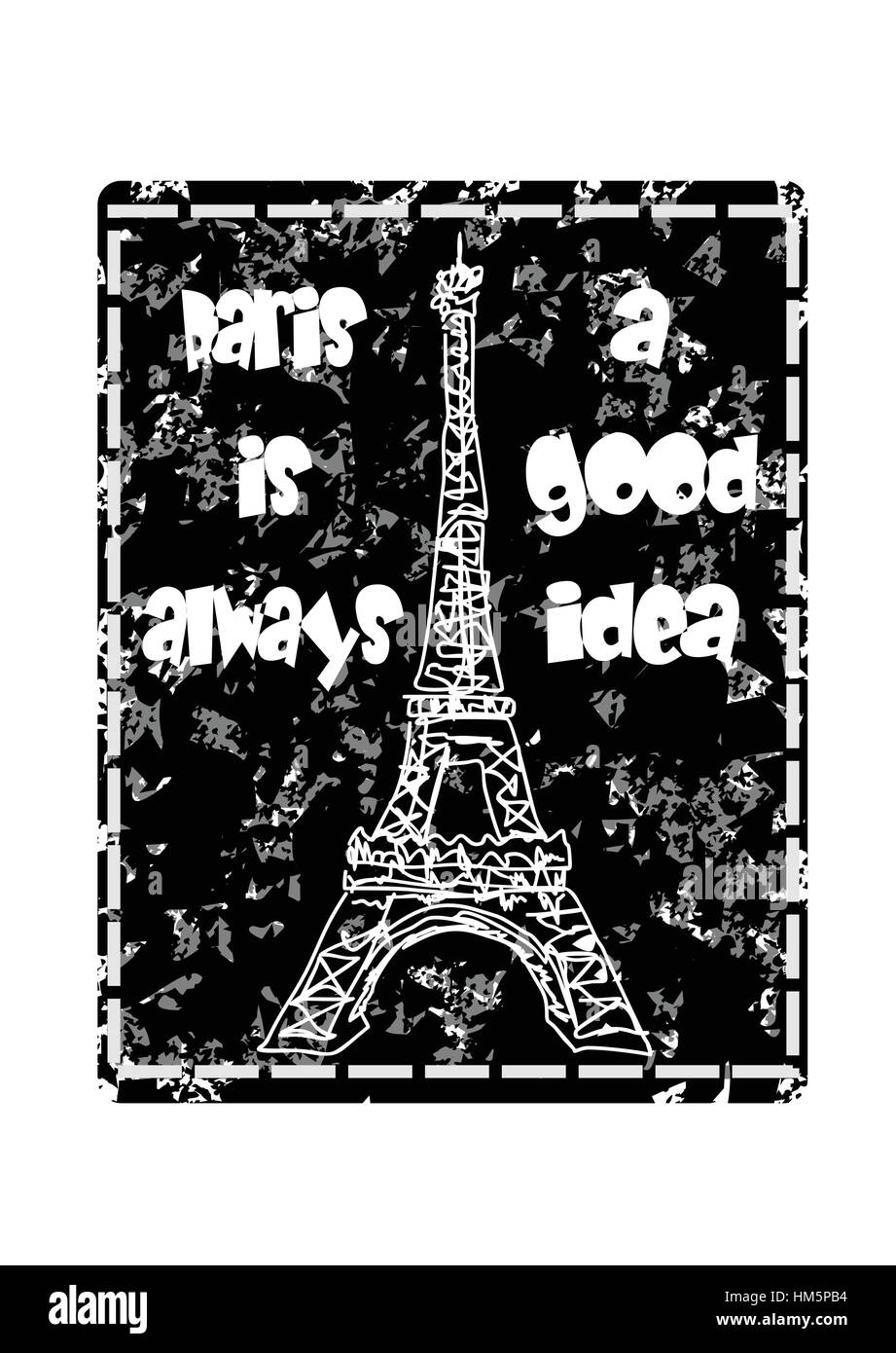 Concept avec Tour Eiffel Le grunge Background vector eps 10 Illustration de Vecteur