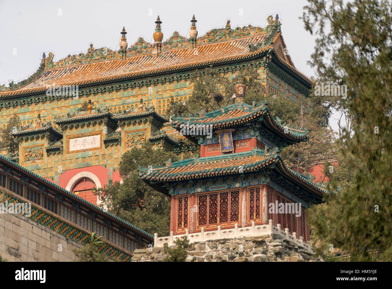 La colline de la longévité, Summer Palace, Beijing, République populaire de Chine, l'Asie Banque D'Images