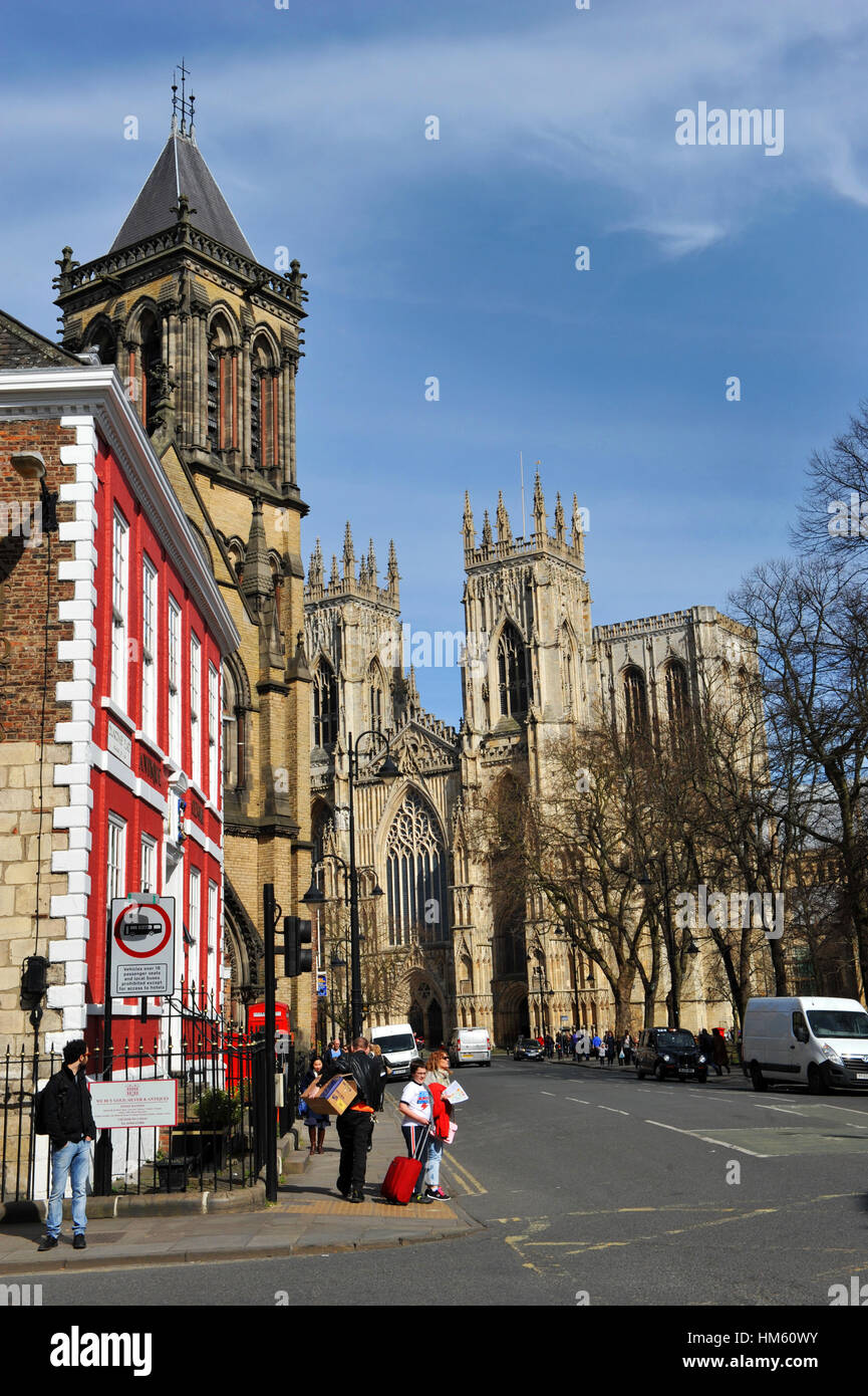 La cathédrale de York Centre-ville de York Yorkshire UK Banque D'Images