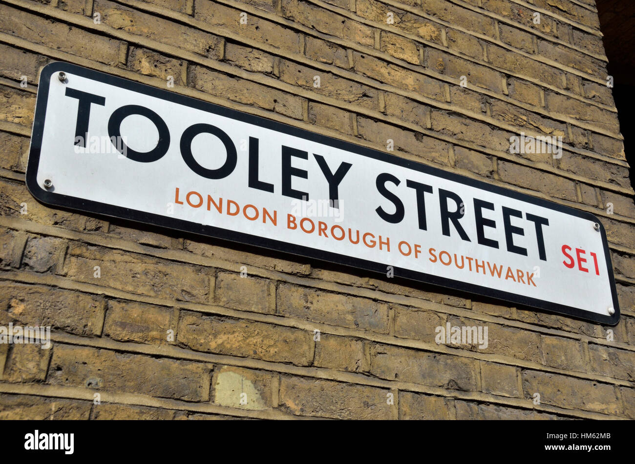 Tooley Street SE1 street sign, Londres, UK Banque D'Images