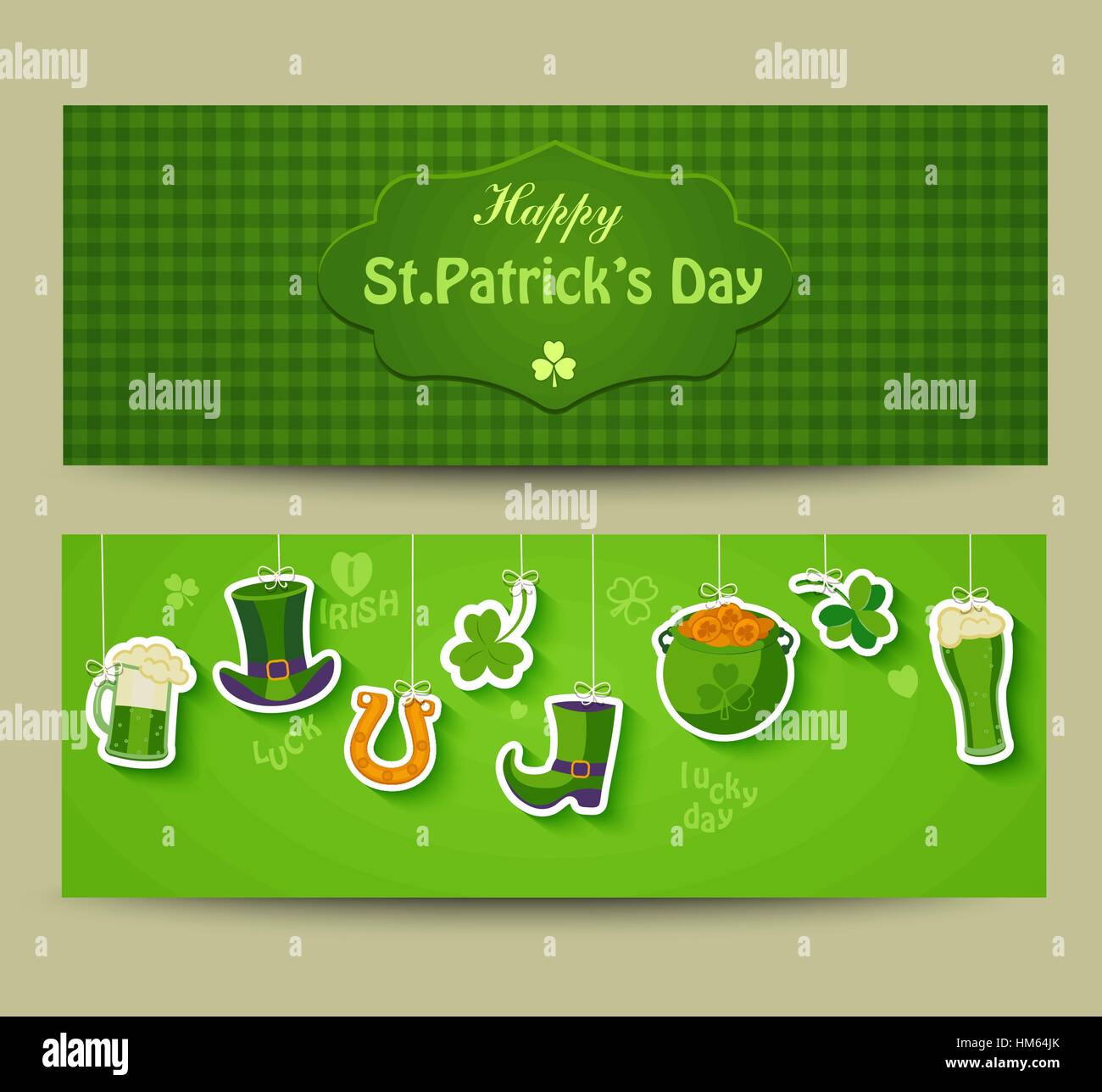Poster, bannière ou le contexte de l'heureux St Patricks day. Illustration de Vecteur