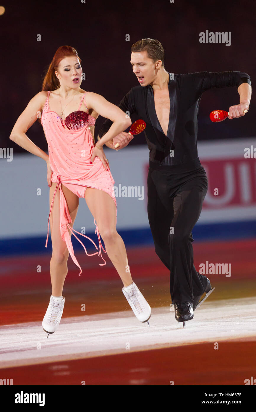 Ekaterina Bobrova et Dmitri Soloviev Banque D'Images