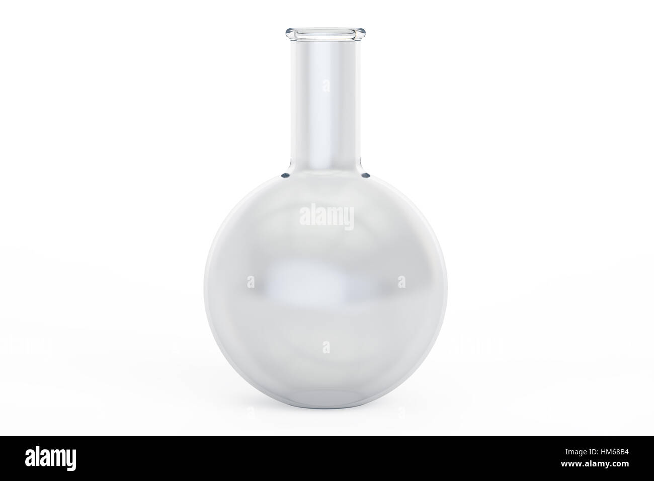 Fiole de produits chimiques vides, rendu 3D isolé sur fond blanc Banque D'Images