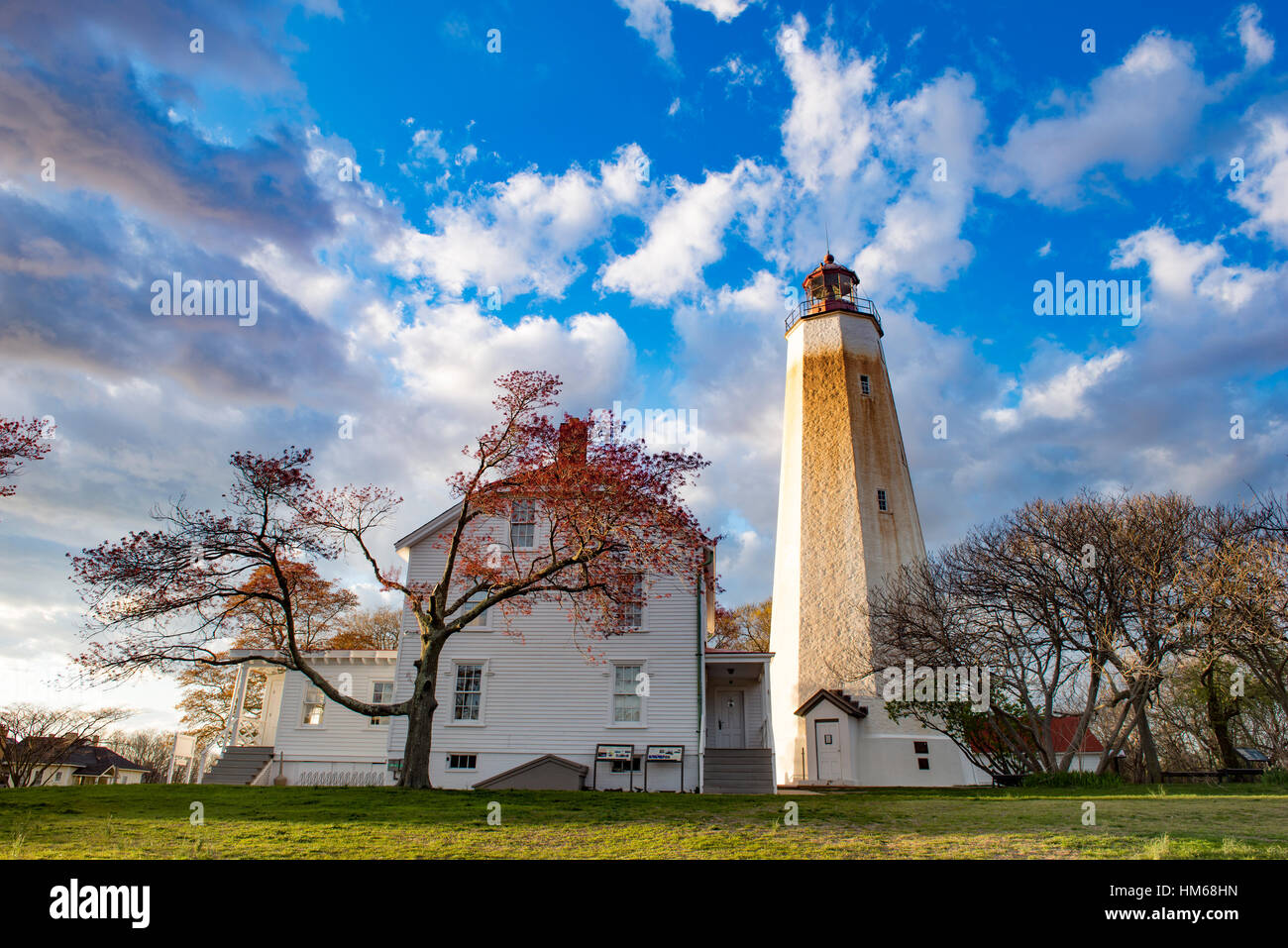 Sandy Hook Light, Gateway National Recreation Area, New Jersey, le plus vieux phares au U.S. Fort Hancock, comté de Monmouth Banque D'Images