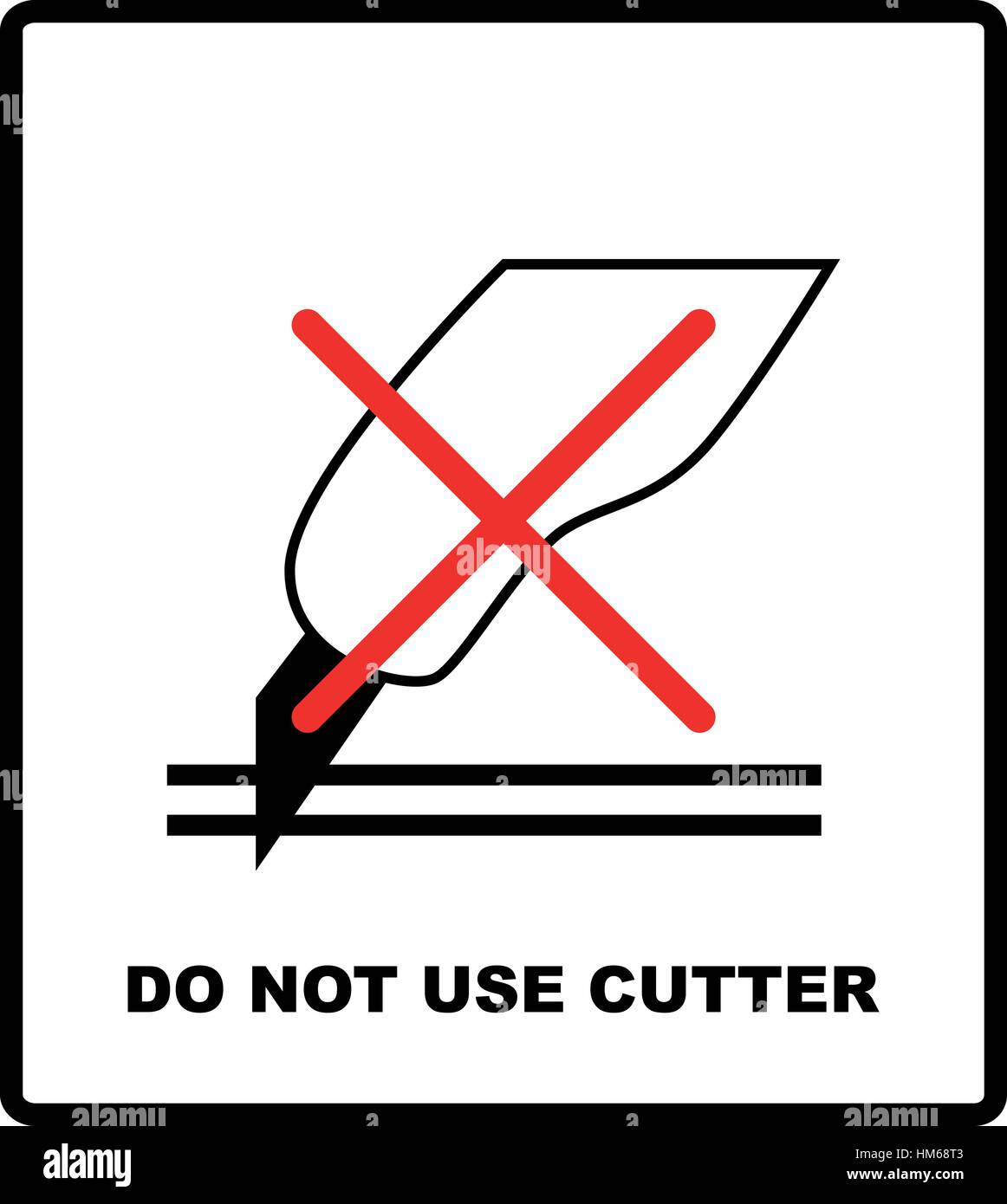 N'utilisez pas le signe de la faucheuse. Signes ou symboles d'emballage emballage. Symbole de l'emballage et standard care pack. Vector illustration Illustration de Vecteur