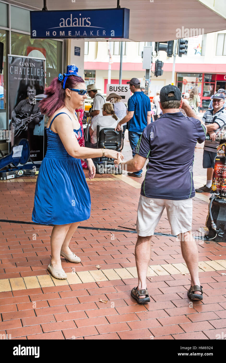 La danse de la rue, à Tamworth Country Music Festival 2017 Journée sur l'Australie. Banque D'Images