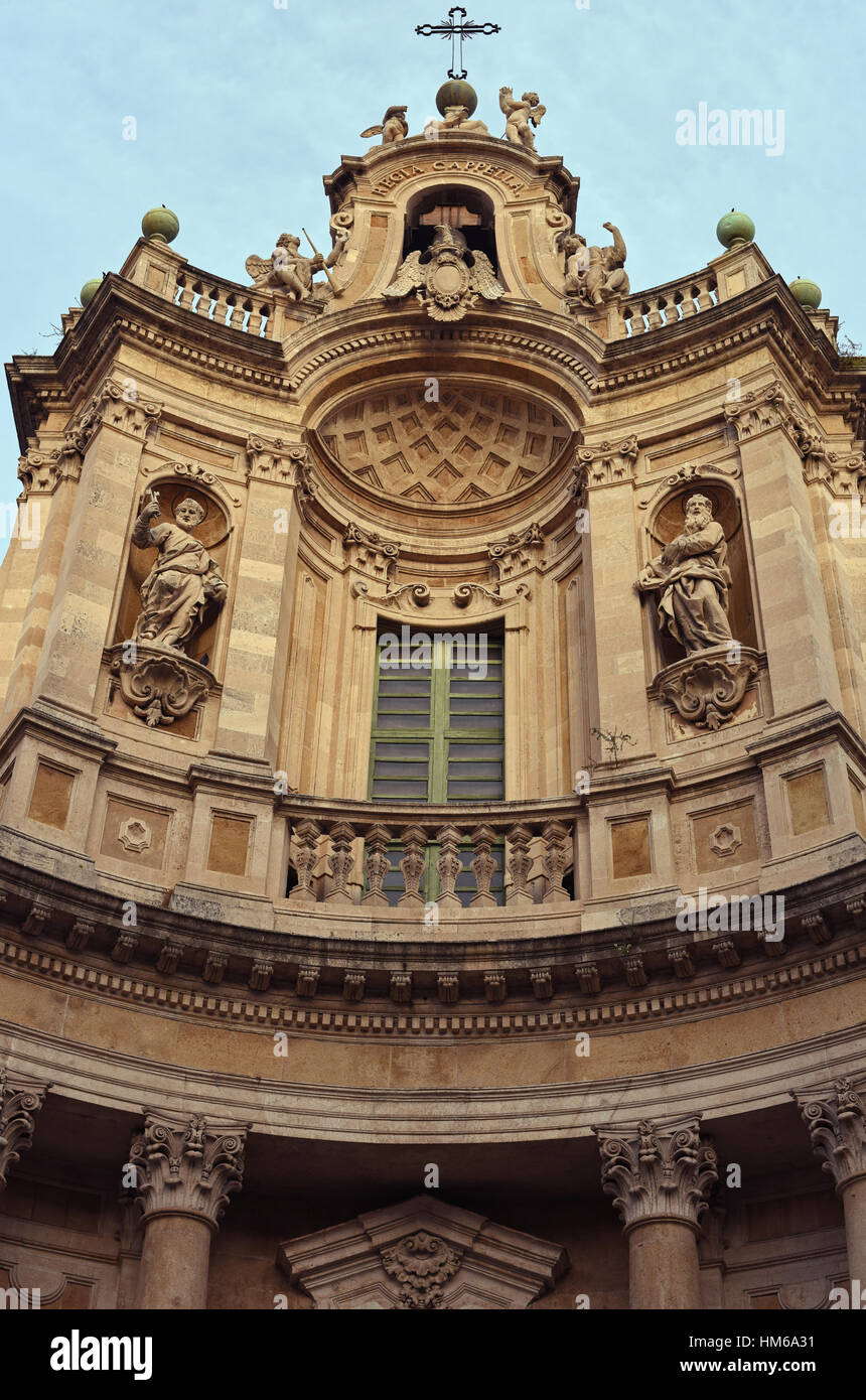 Église collégiale basilique à Catane Banque D'Images