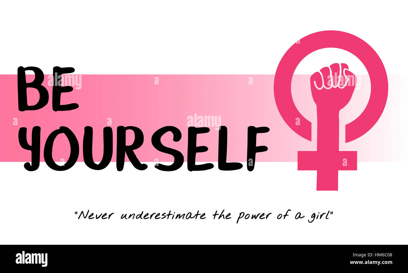 Le féminisme femmes Girl Power Concept de l'égalité des chances Banque D'Images