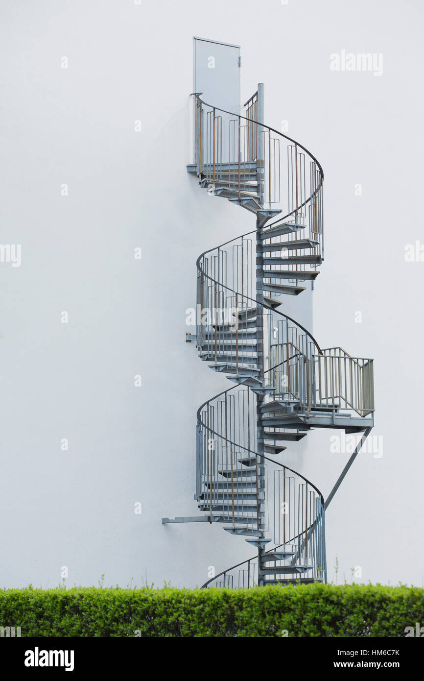 En colimaçon sur mur Banque D'Images