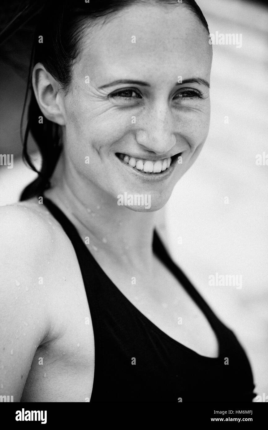 Portrait of a smiling woman Banque D'Images