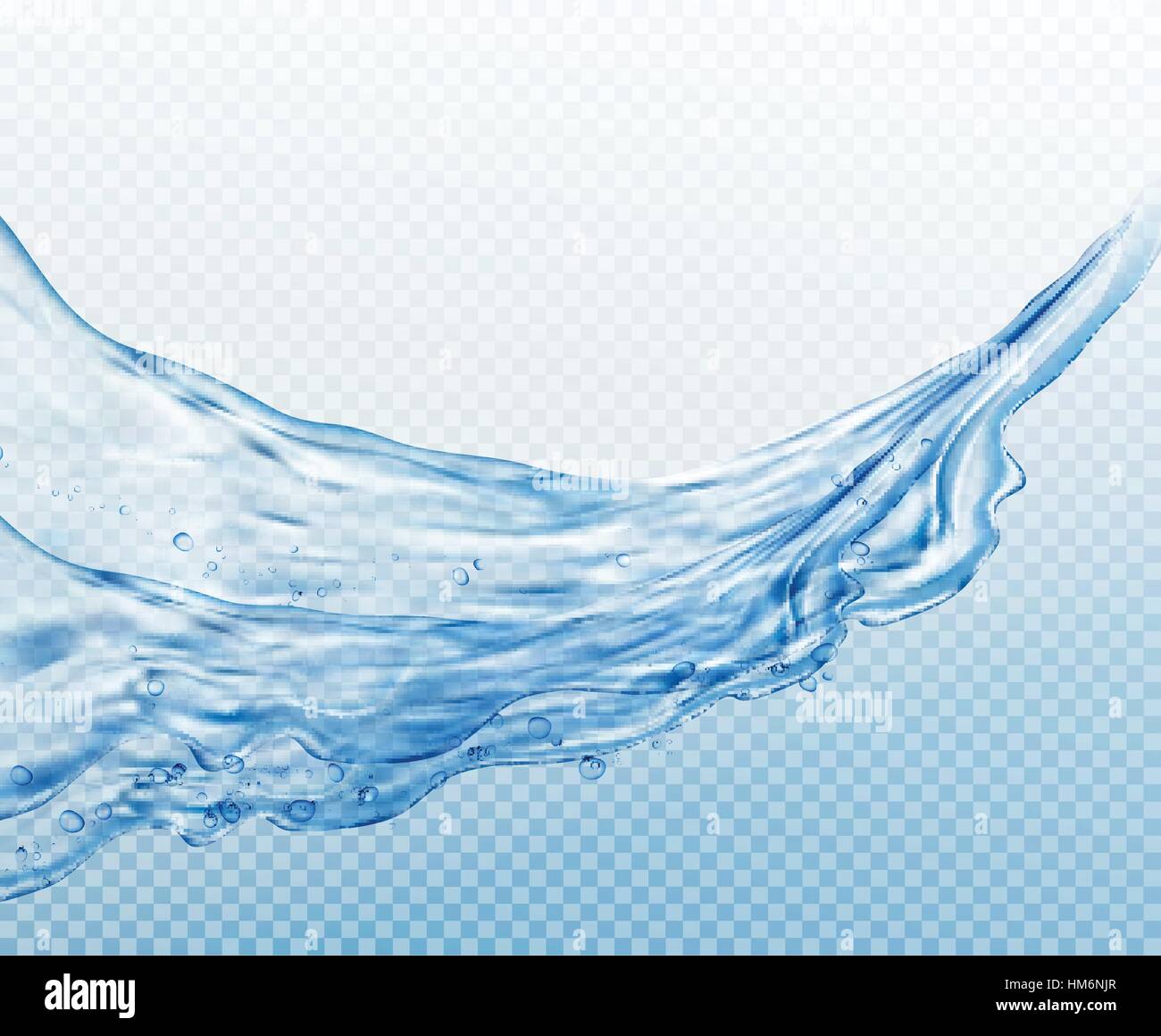 Les projections d'eau transparente, gouttes isolé sur fond transparent. Illustration vecteur EPS10 Illustration de Vecteur