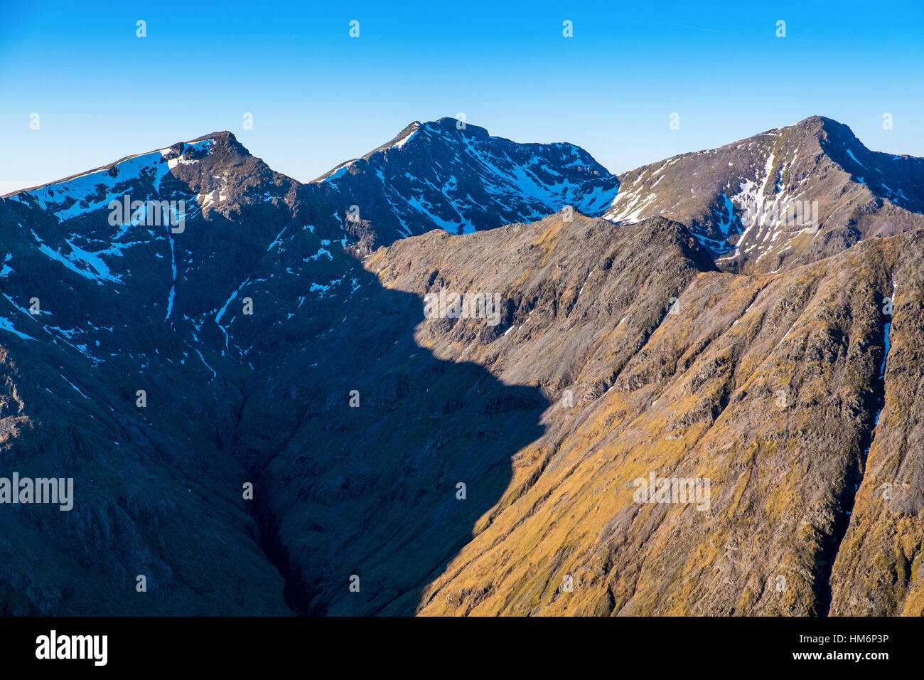 Bidean Nam Bian massif, Glencoe, Ecosse, vu de Buchaille Etive Beag Banque D'Images