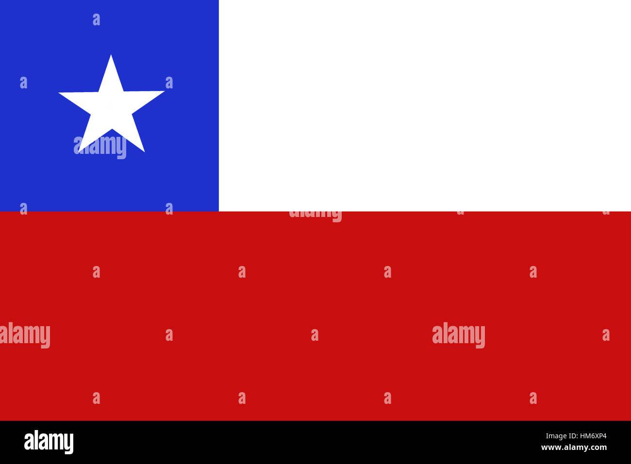 Le Chili Le Chili ,drapeau drapeau national 3D illustration symbole. Banque D'Images