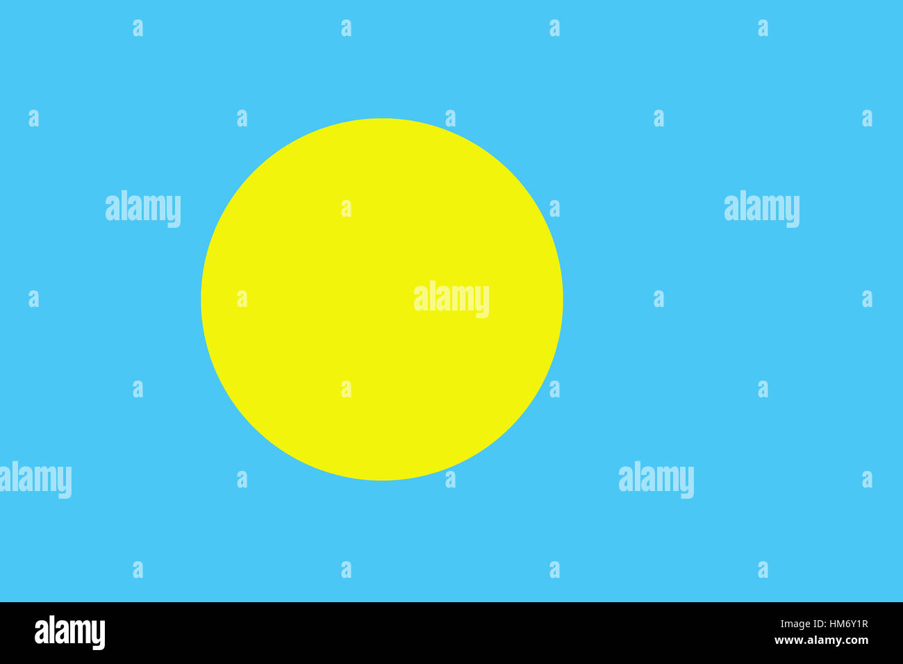 Palaos Palaos ,drapeau drapeau national 3D illustration symbole Banque D'Images