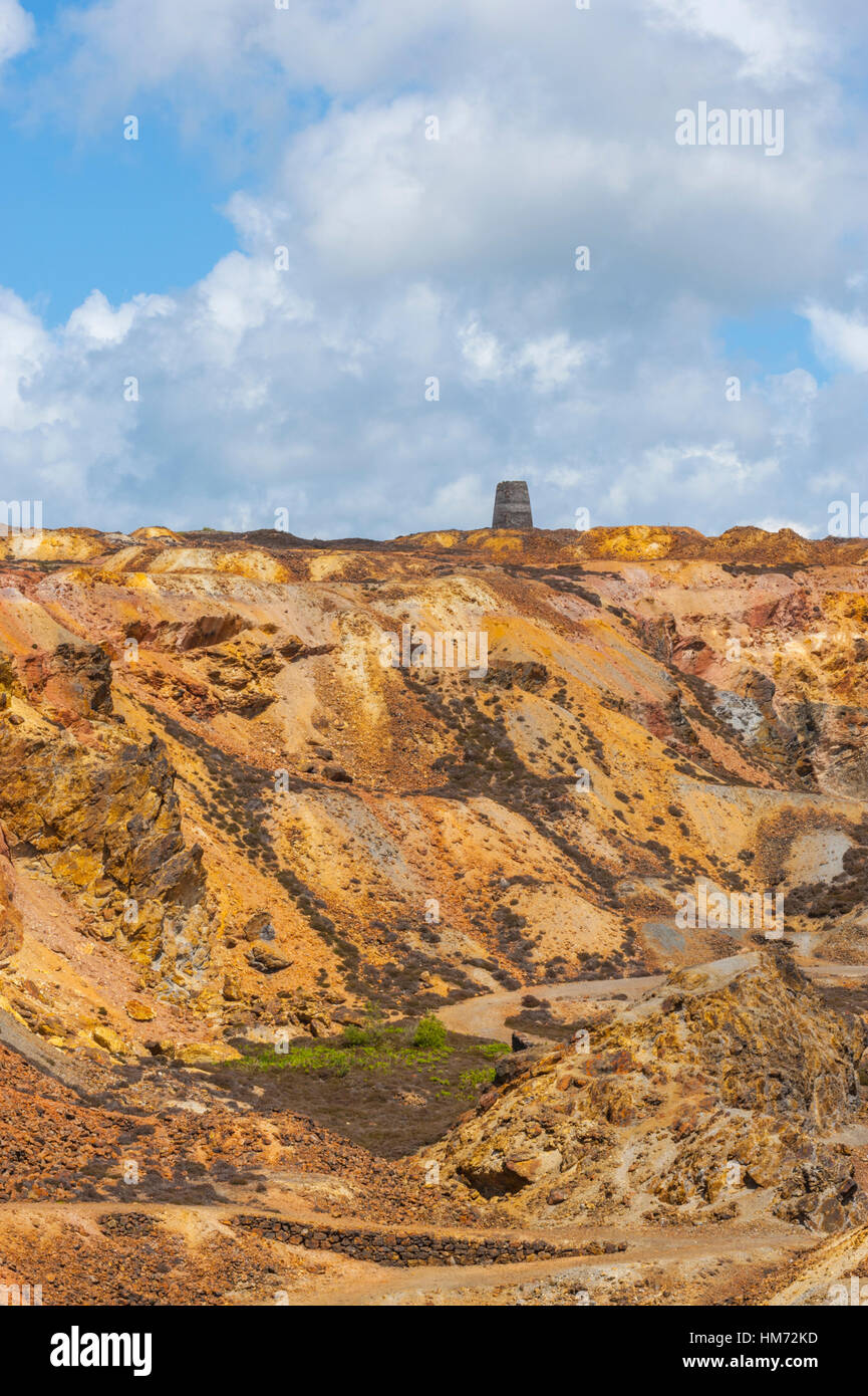 Parys mine de cuivre de montagne près de Holyhead Anglesey. Banque D'Images