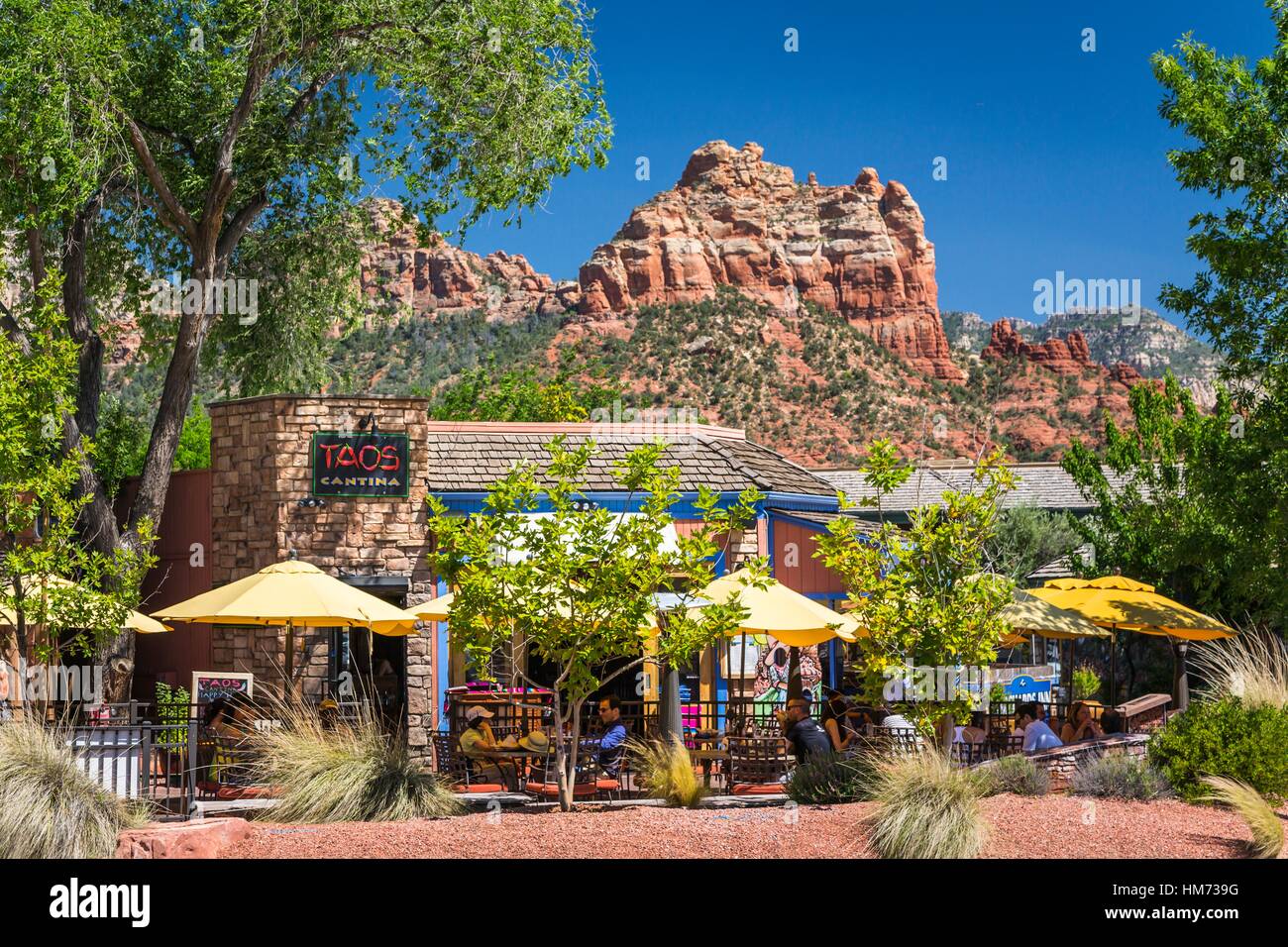 Shops restaurants downtown sedona Banque de photographies et d’images à