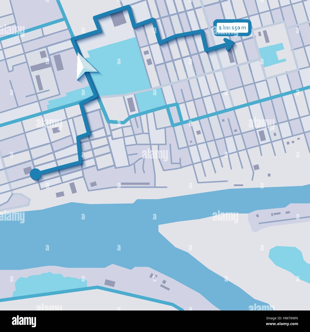 Plan de la ville navigation Vector Illustration de Vecteur