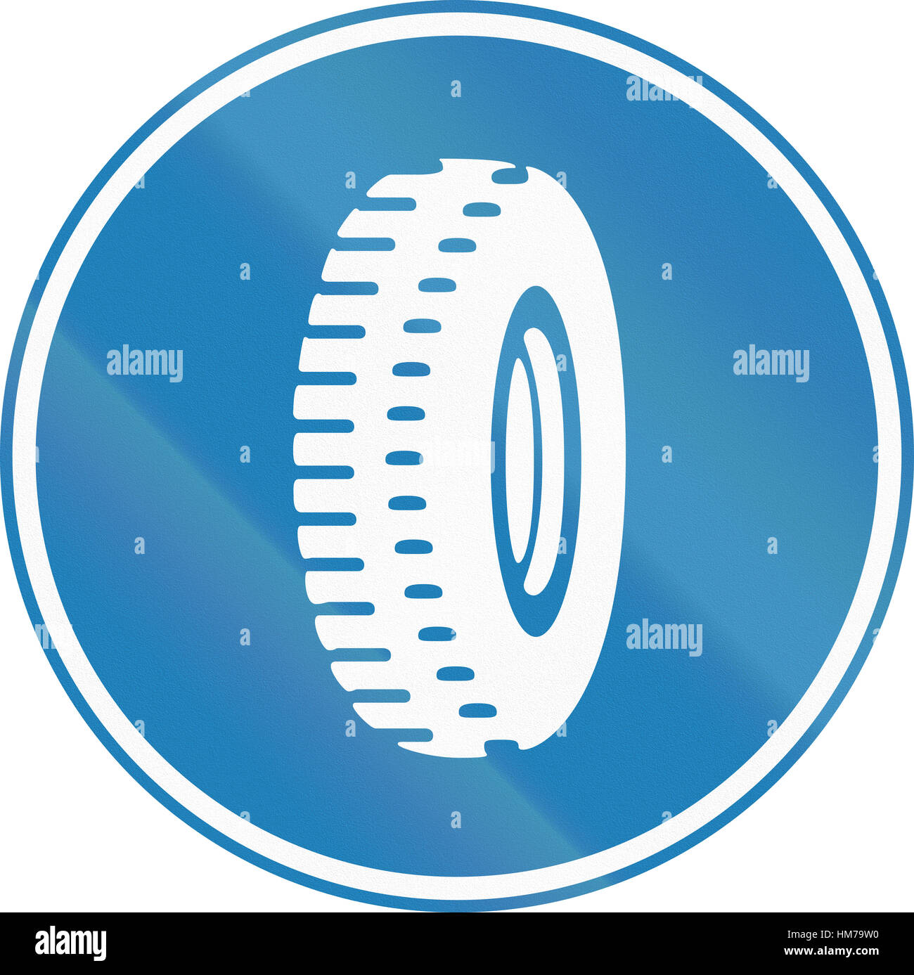 Panneau de circulation coréen - pneus Neige ou chaînes de pneu Photo Stock  - Alamy