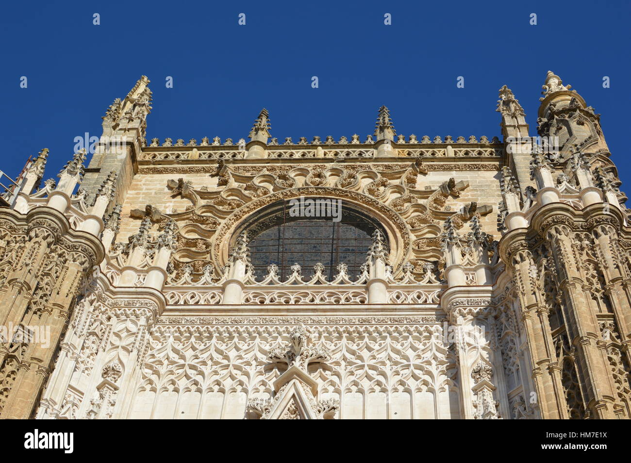 Façade de la Cathédrale de Séville Banque D'Images