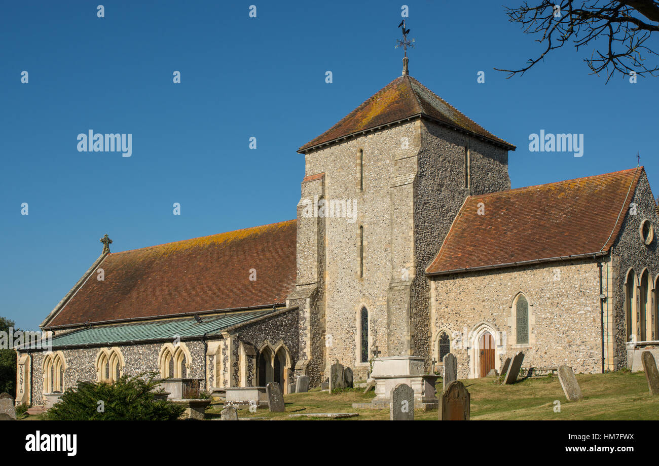 L'église Sainte-Marguerite à Rottingdean, East Sussex, Angleterre. Banque D'Images