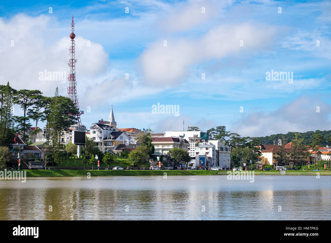 Tôt le matin du Ho Xuan Huong étang Banque D'Images
