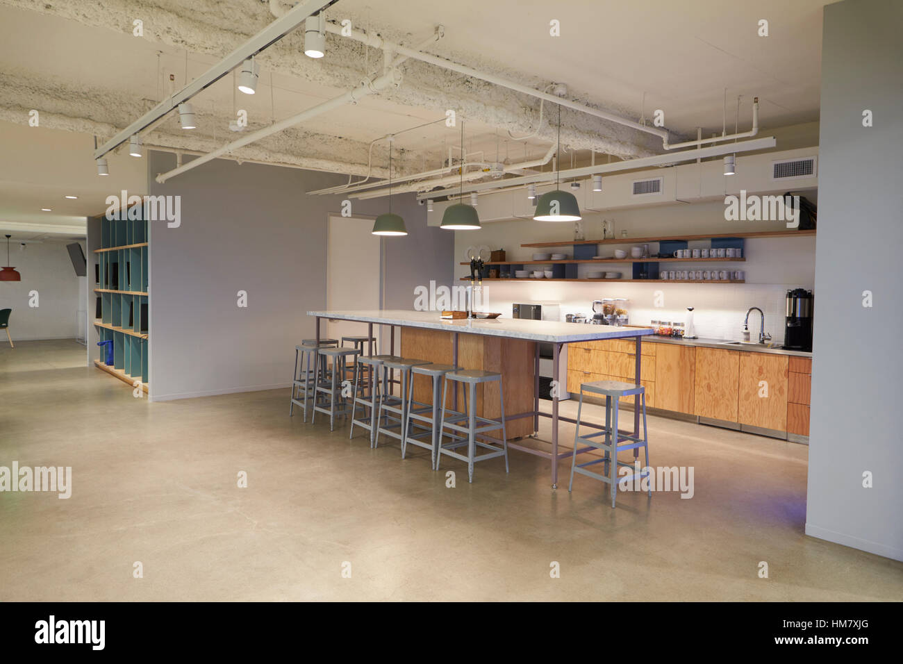 La cafétéria d'entreprise de l'espace cuisine, Los Angeles Banque D'Images