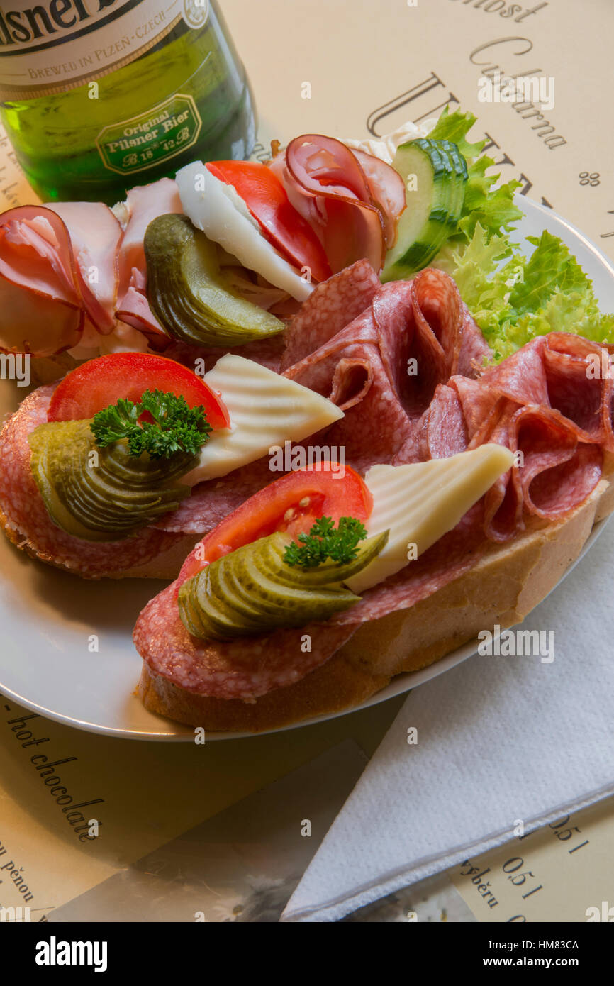 De petits sandwichs Chlebicky Banque D'Images