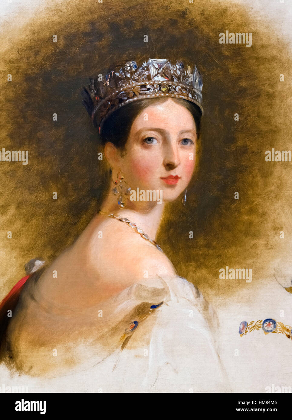 La reine Victoria par Thomas Sully, huile sur toile, 1838. Banque D'Images