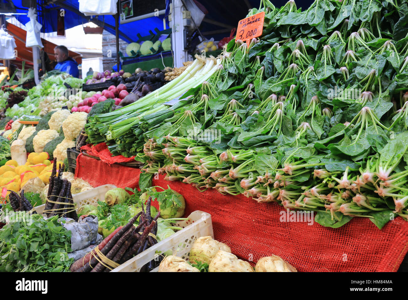 Bursa, Turquie - 23 Février 2016 : les fruits et légumes frais se distingue sur le marché libre en Bursa Turquie Banque D'Images