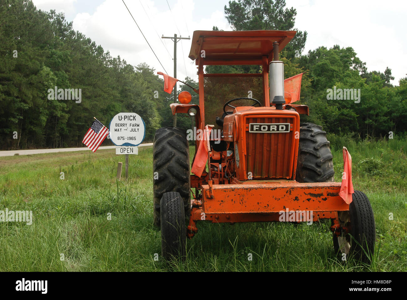 Le tracteur à Orange Farm. Banque D'Images