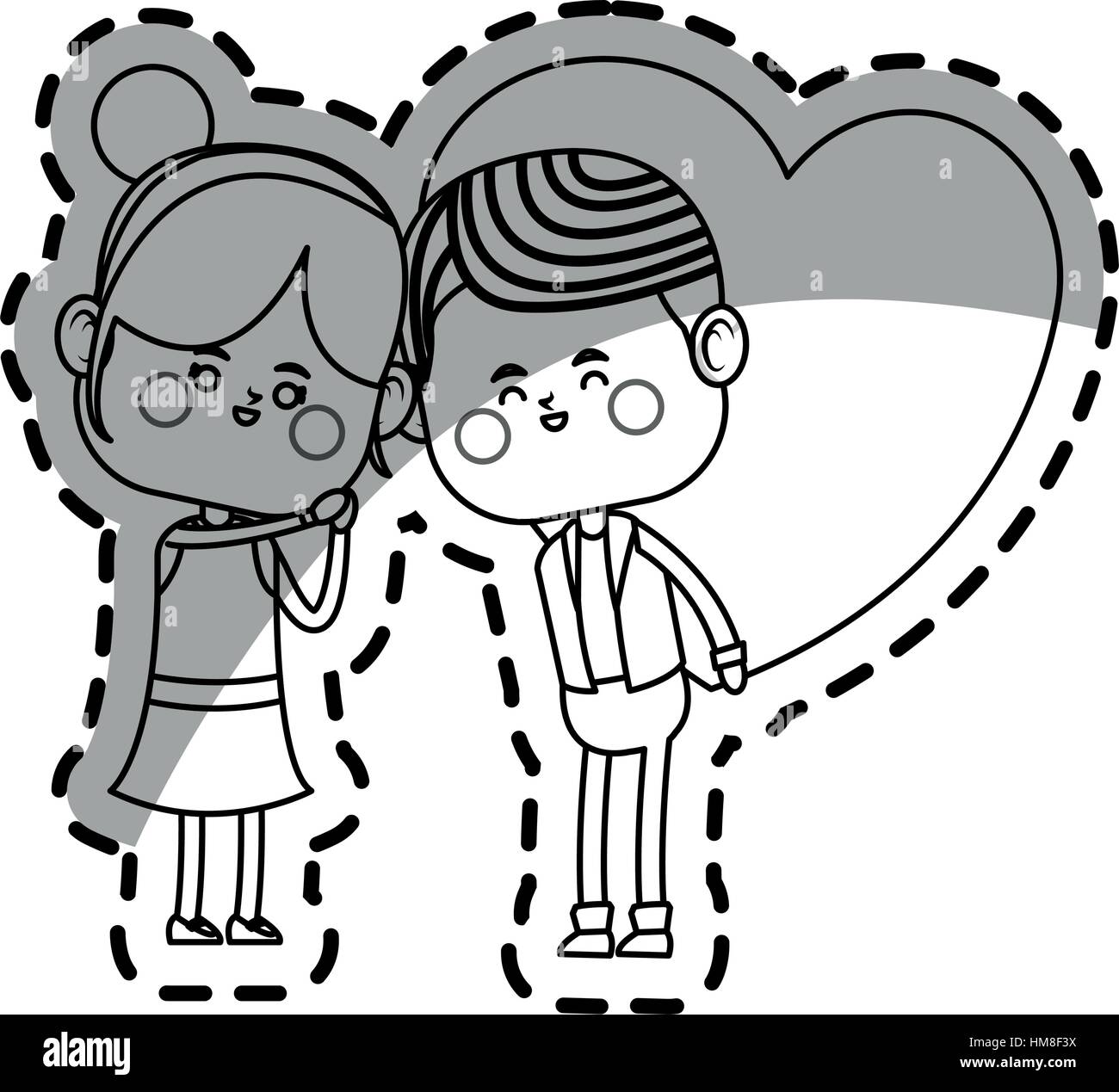 Kawaii Couple In Love Image Vectorielle Stock Alamy Kawaii Couple In Love Image Vectorielle Stock Alamy