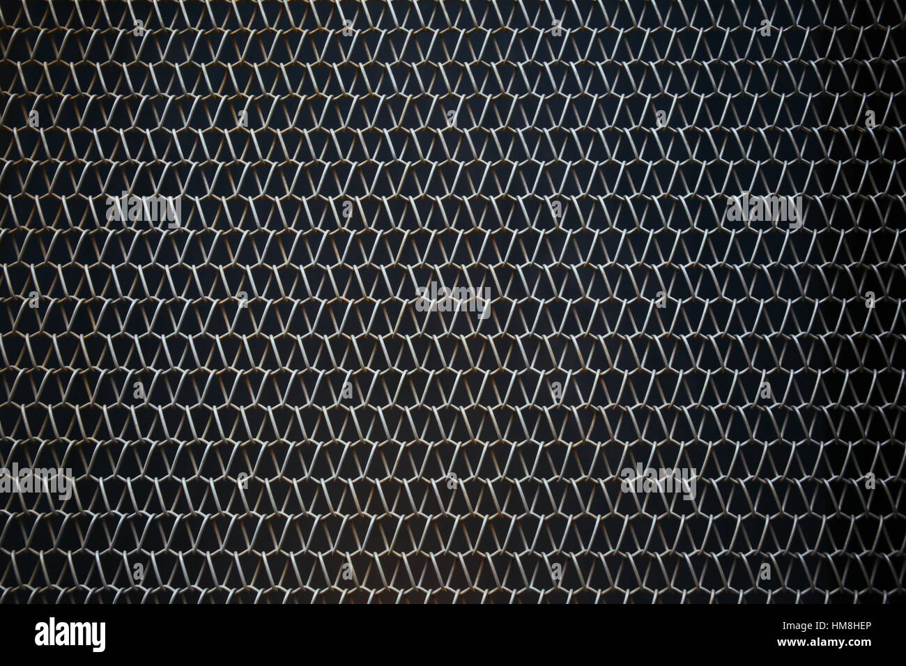 Grillage métallique diagonale clôture grid net texture background Banque D'Images