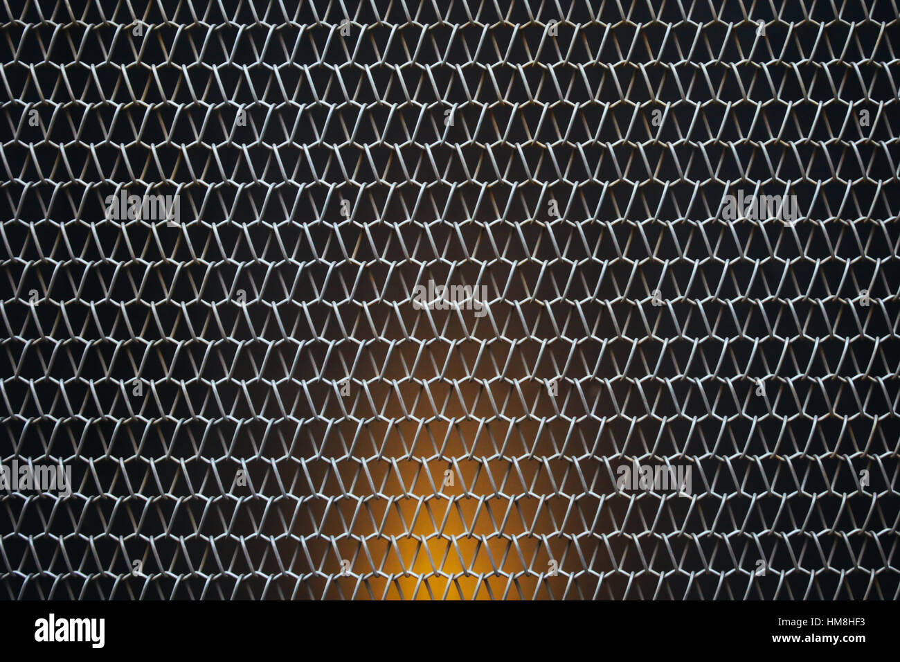Grillage métallique diagonale clôture grid net texture background Banque D'Images
