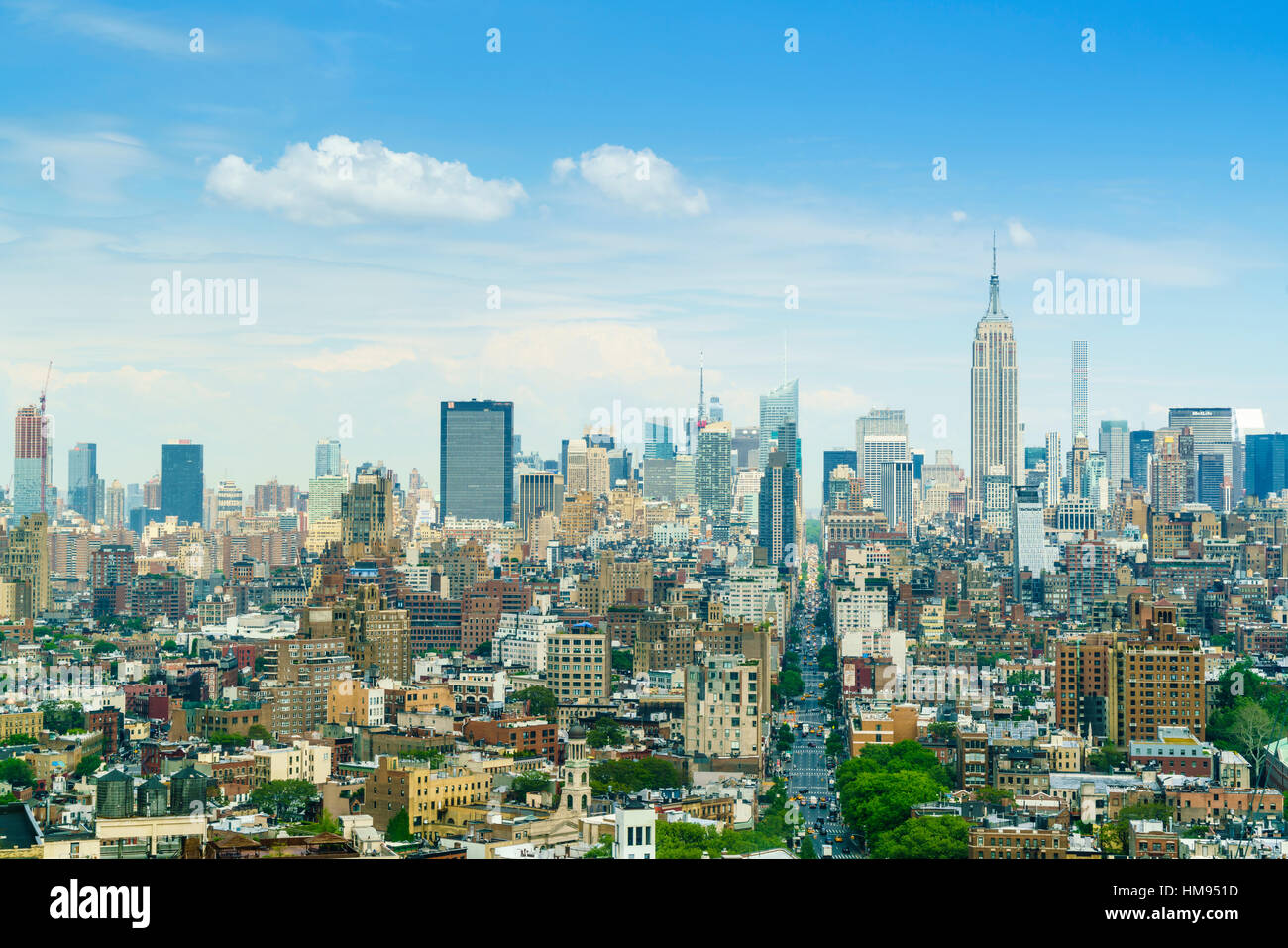 Manhattan skyline avec l'Empire State Building, New York City, États-Unis d'Amérique, Amérique du Nord Banque D'Images