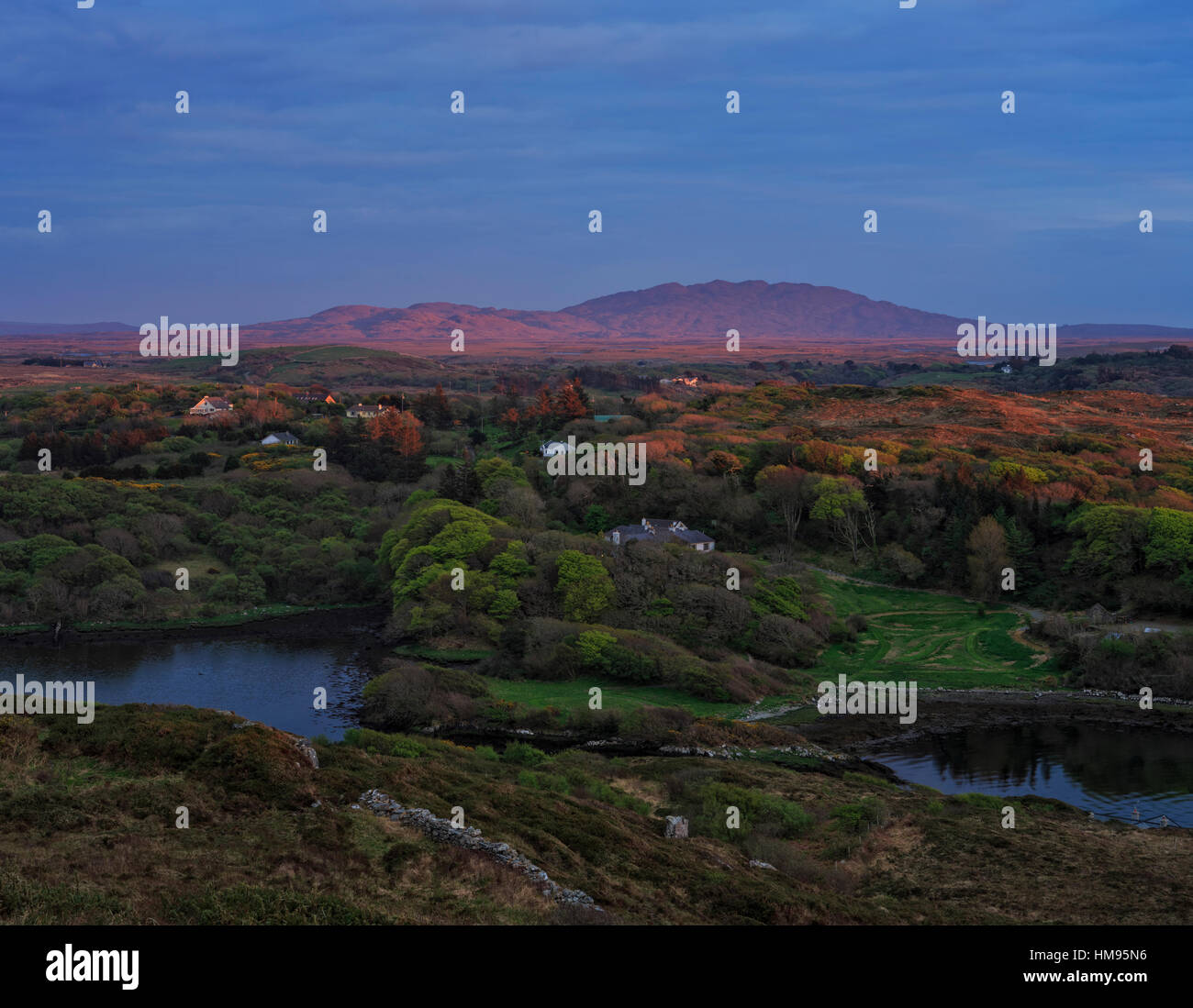 Errisbeg et Roundstone Bog, Connemara, comté de Galway, Connacht, République d'Irlande Banque D'Images