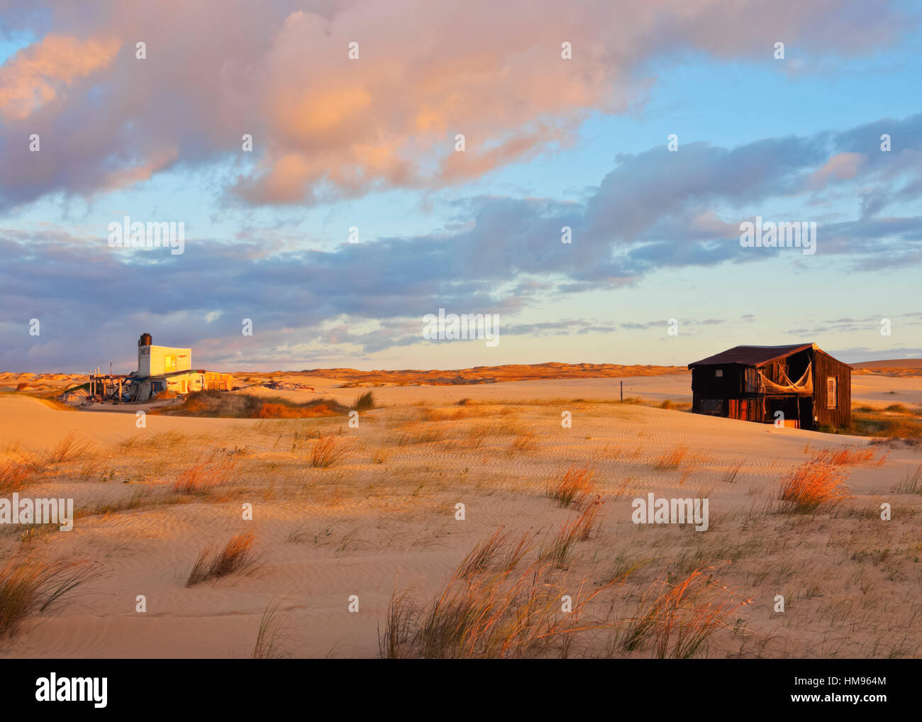 Lever du soleil sur les dunes, Cabo Polonio, Rocha, Ministère de l'Uruguay, Amérique du Sud Banque D'Images