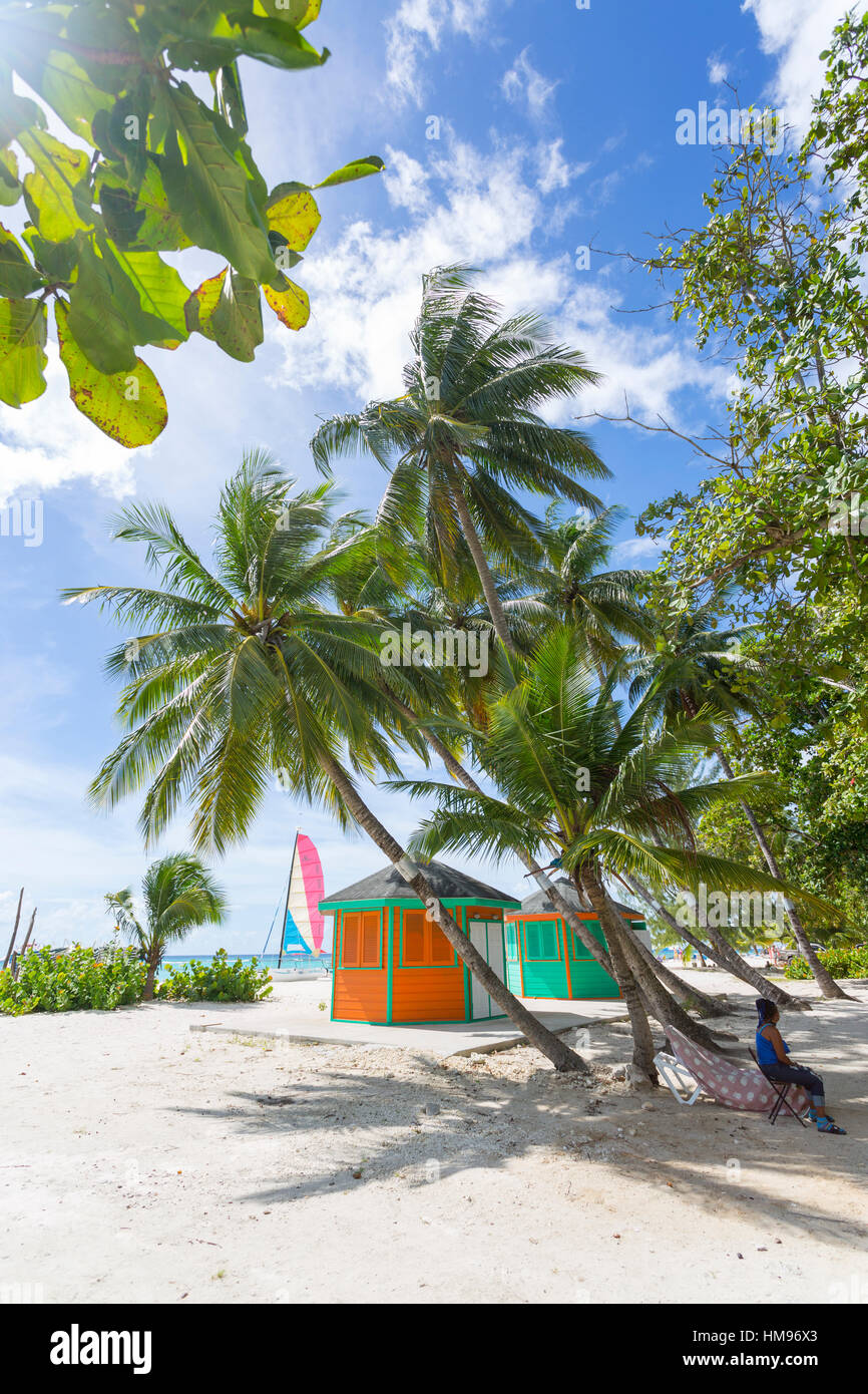 Worthing Beach, Christ Church, Barbade, Antilles, Caraïbes, Amérique Centrale Banque D'Images