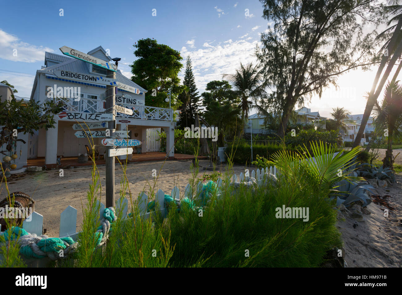 Hastings Beach House, Bridgetown, Christ Church, Barbade, Antilles, Caraïbes, Amérique Centrale Banque D'Images