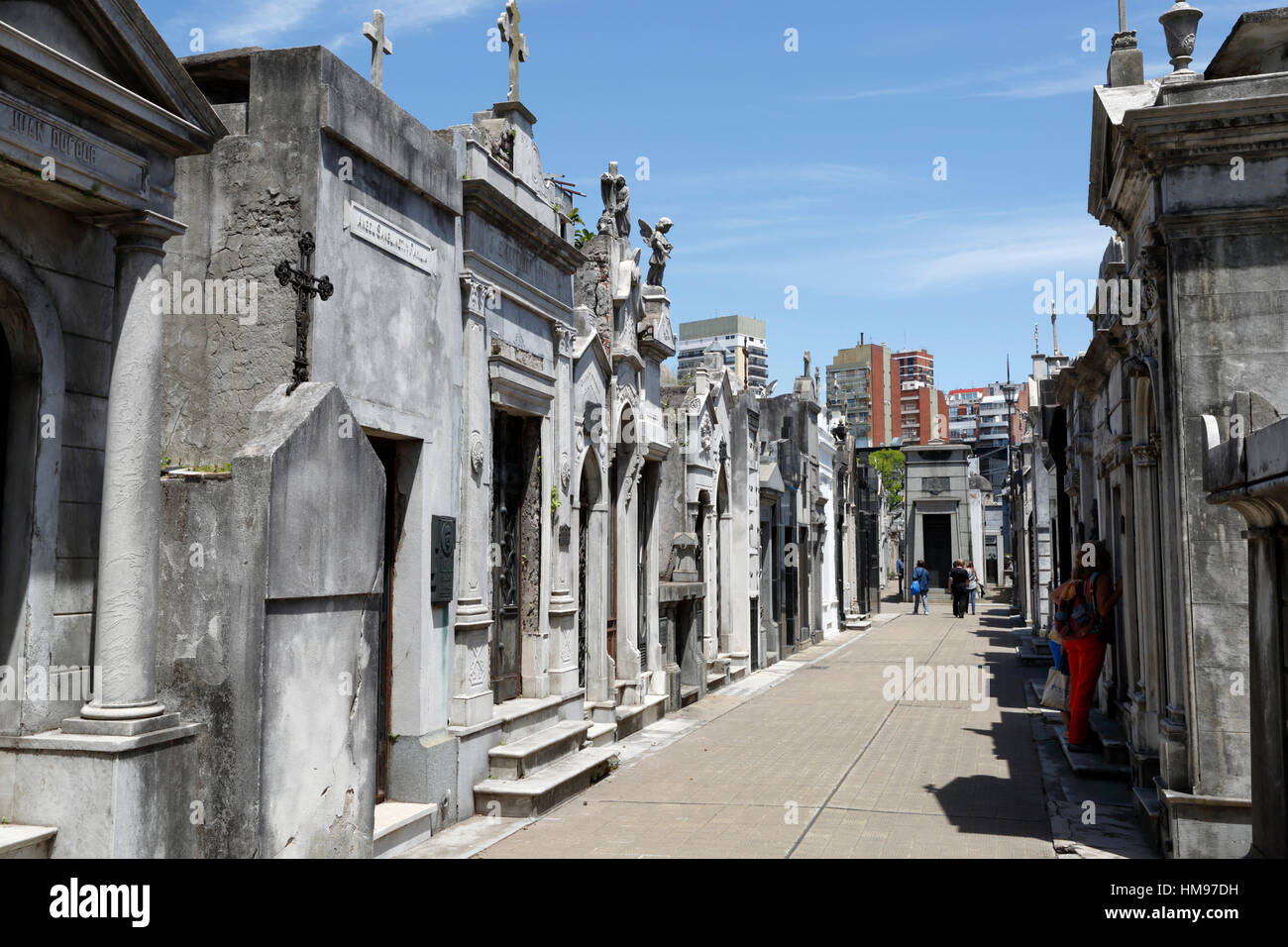 Les mausolées de la famille dans le Cementerio de la Recoleta, Buenos Aires, Argentine, Amérique du Sud Banque D'Images