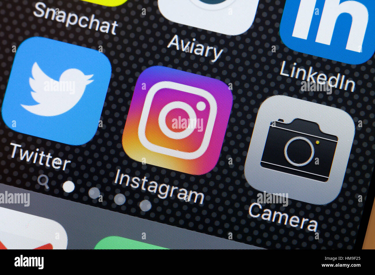 Icône de l'application Instagram sur l'écran de l'iPhone - USA Banque D'Images
