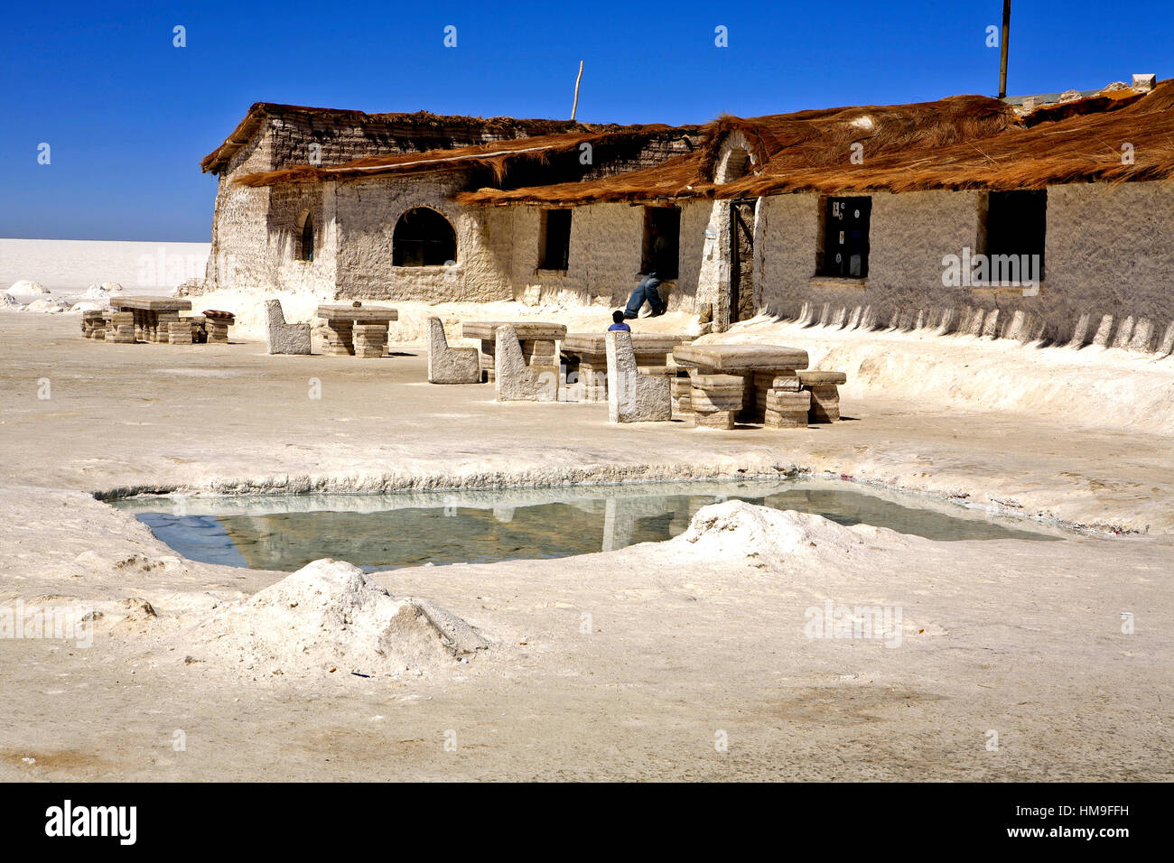 Hôtel de sel, le Salar de Uyuni, Bolivie Banque D'Images