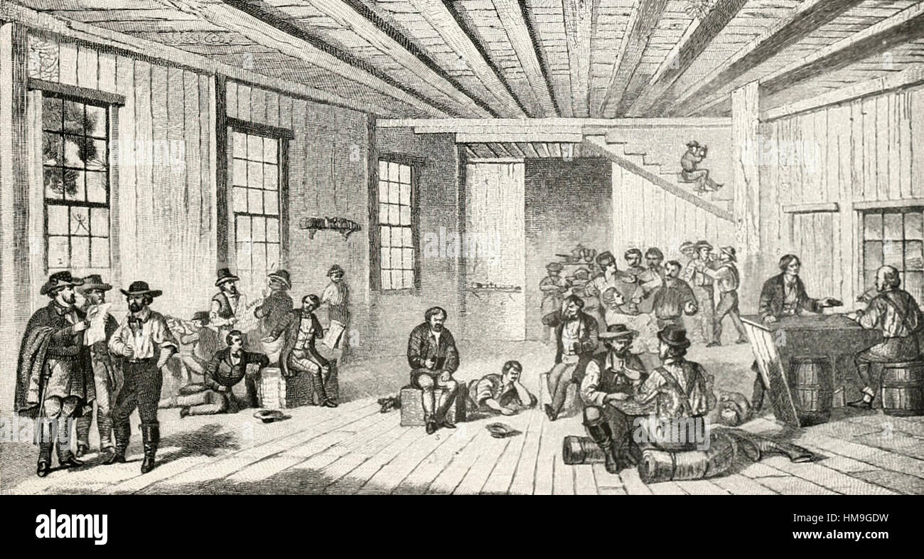 Dans la prison de Lecompton - New York, 1850 Banque D'Images