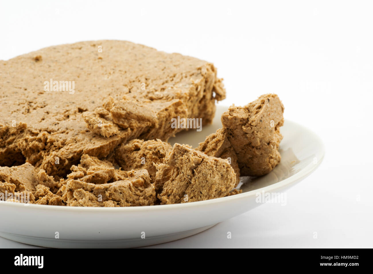Sweet halwa sur la plaque Banque D'Images