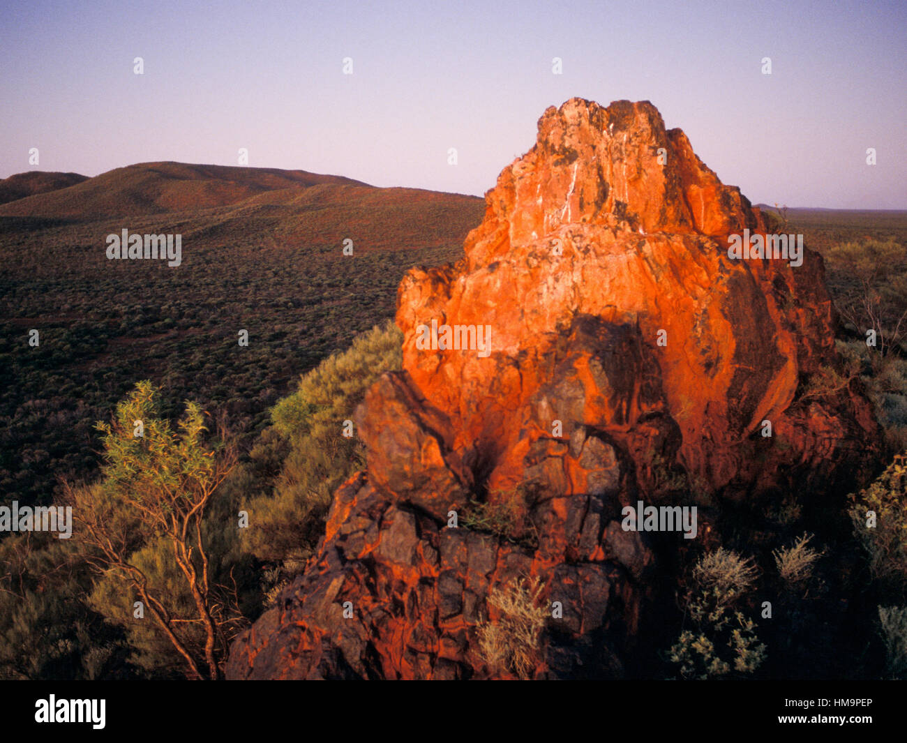 Wilgie Mia Mine d'ocre du district ouest de l'Australie Murchison Banque D'Images