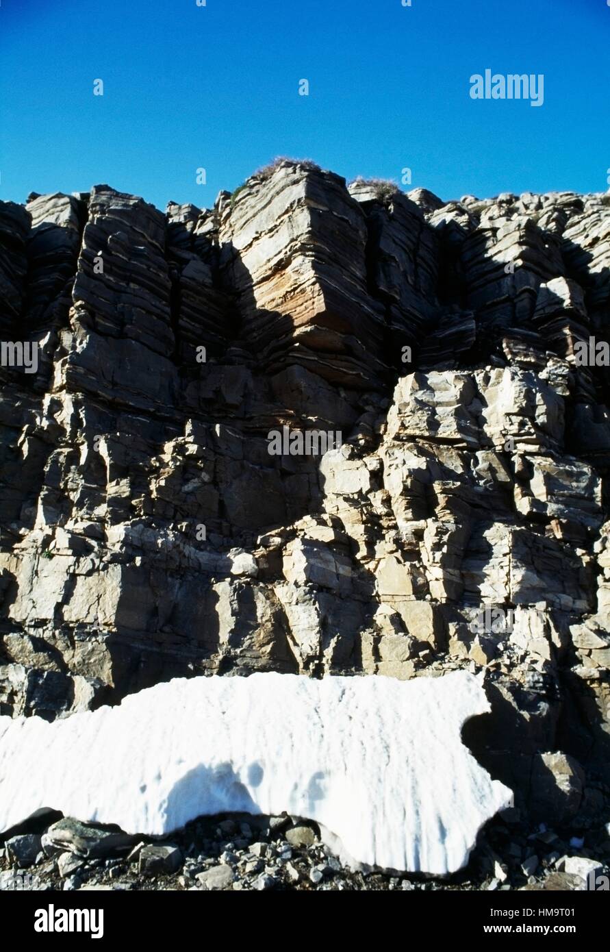 Crete Rocheux Snow mount ida psiloritis crete Banque de photographies et d’images à ...