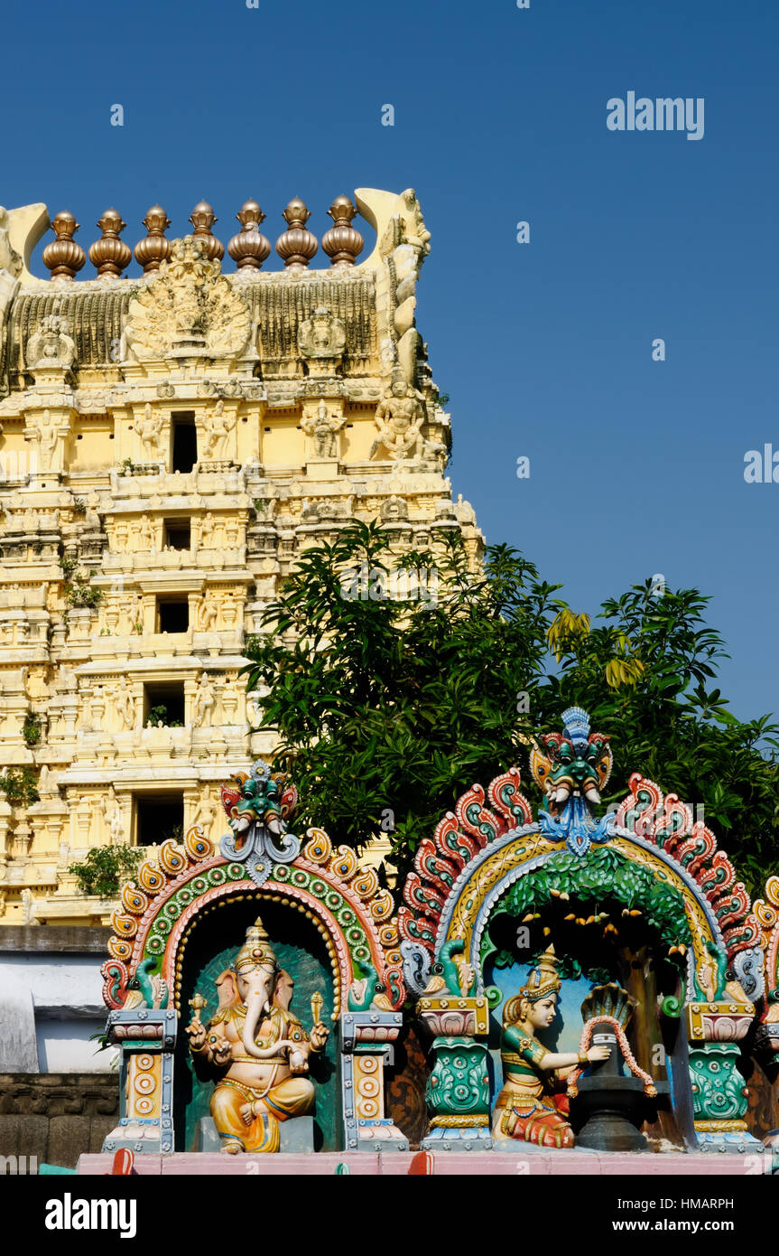 Au temple ekambareswarar. kanchipuram siva temple construit dans 1509 ans. Tamil Nadu, Inde Banque D'Images