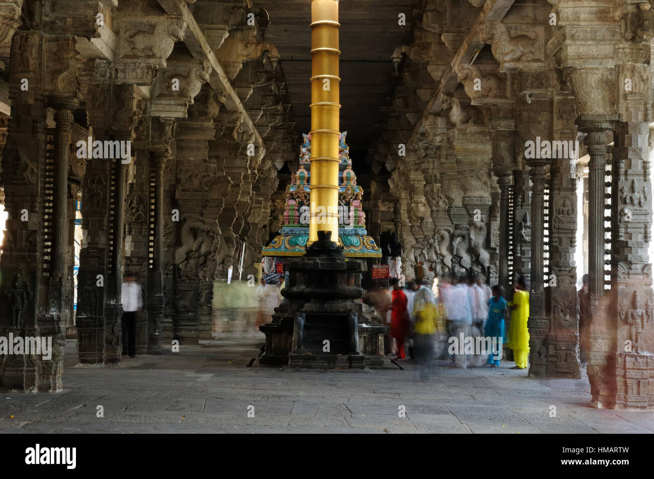 Au temple ekambareswarar. kanchipuram siva temple construit dans 1509 ans. Tamil Nadu, Inde Banque D'Images