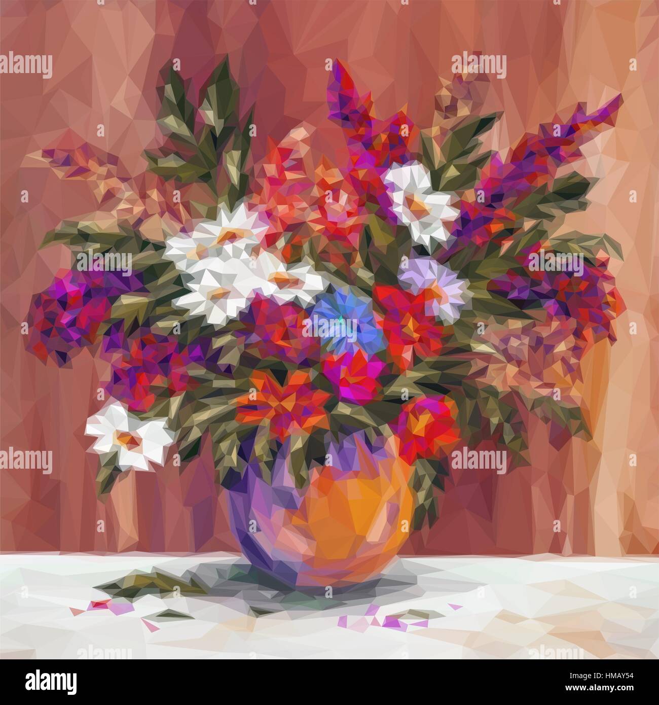 Vase avec fleurs Illustration de Vecteur