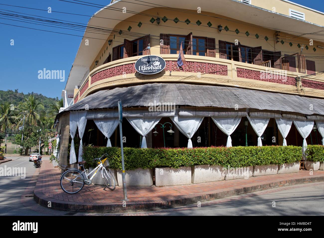 L'Elephant Restaurant, Luang Prabang Banque D'Images