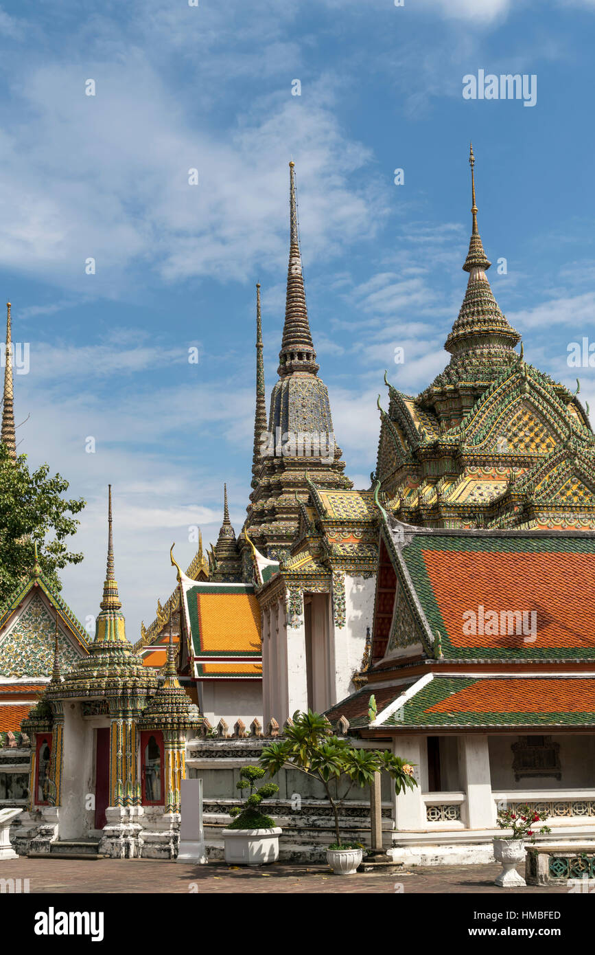 Temple bouddhiste Wat Pho, Bangkok, Thailande, Asie Banque D'Images